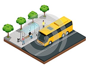 City wireless communication isometric composition