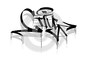 CITY word graffiti tag style art