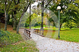 City of Zagreb autumn park