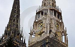 City of Zagreb cathedral clock tower
