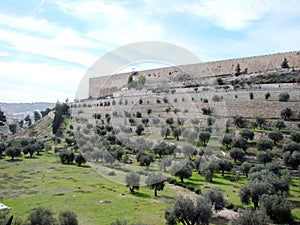 City â€‹â€‹of Jerusalem. Israel. Panorama of the religious architecture of the old part of the city.