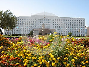 Cityhall of Atyrau Kazakstan in summertime photo