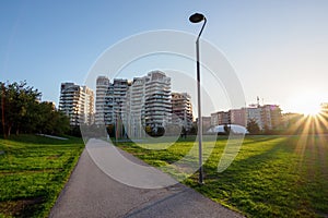 Citylife, modern park in Milan, Italy