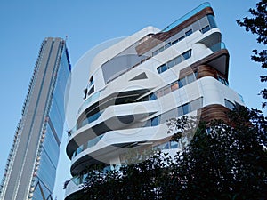 Citylife, modern park in Milan, Italy photo