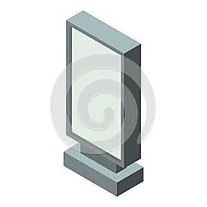 Citylight banner icon, isometric style