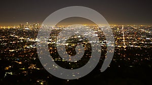 The citylights of Los Angeles at night