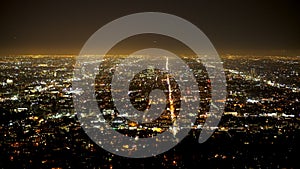 The citylights of Los Angeles at night - travel photography