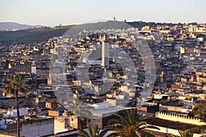 Cityline of Fes in Marocco