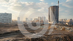 The citys constantly evolving landscape captured from the same spot on the construction site over the years photo