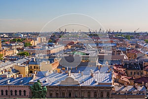 Cityscape aerial view Saint Petersburg Russia