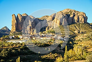 Cityscape at Aguero, Aragon, Spain