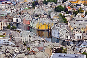 Cityscape of Alesund Norway