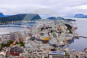 Cityscape of Alesund Norway