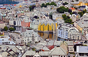 Cityscape of Alesund Norway