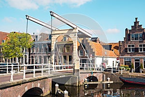 Cityscape Alkmaar with a Drawbridge in the Netherlands