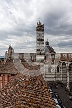 City scape cathedral duomo Siena, Tuscany, Toscana, Italy, Italia