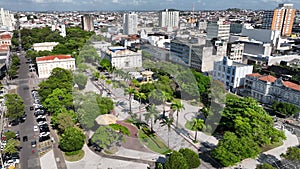 Cityscape of Aracaju Sergipe Brazil. Landmark Fausto Cardoso Square.