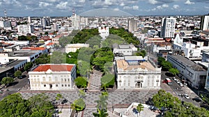 Cityscape of Aracaju Sergipe Brazil. Landmark Fausto Cardoso Square.