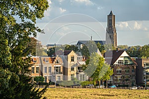 Cityscape of Arnhem, St. Eusebius church seen from Sonsbeek park