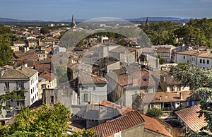 Cityscape of Avignon, France