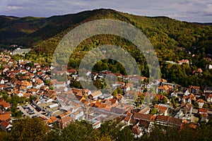 Cityscape of Bad Lauterberg in the Harz mountains, Lower Saxony, Germany.