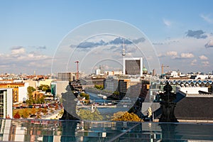 Cityscape of Berlin with tv tower at the bottom