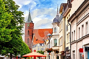 Cityscape of Bernau with view to the Marienkirche Marien church photo