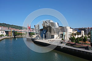 Cityscape of Bilbao. the Guggenheim museum