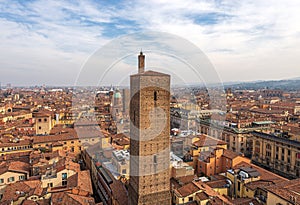 Cityscape of Bologna with the Medieval Towers - Emilia-Romagna Italy