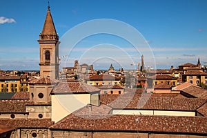 Cityscape of Bologna old town