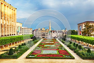 Cityscape of Brussels in a beautiful summer day