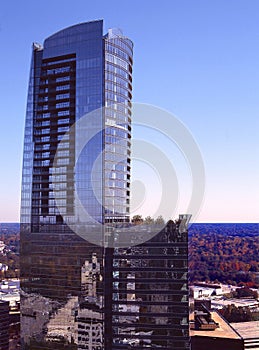 Cityscape of Buckhead District, Atlanta, Fulton County, Georgia