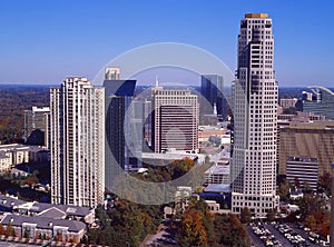 Cityscape of Buckhead location in the City of Atlanta, Fulton County, Georgia