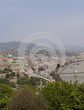 Cityscape in Budapest. View from above.