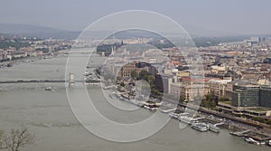 Cityscape in Budapest. View from above.