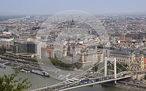 Cityscape in Budapest. View from above.