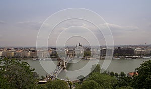 Cityscape in Budapest. View from above.