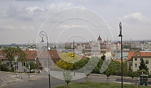 Cityscape in Budapest. View from above.