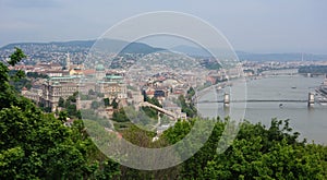 Cityscape in Budapest. View from above.