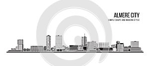 Cityscape Building Abstract shape and modern style art Vector design -  Almere city photo