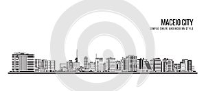 Cityscape Building Abstract shape and modern style art Vector design -  Maceio city