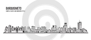 Cityscape Building Abstract Simple shape and modern style art Vector design - Barquisimeto city photo