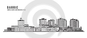 Cityscape Building Abstract Simple shape and modern style art Vector design - Barrie photo