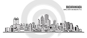 Cityscape Building Abstract Simple shape and modern style art Vector design - Bucaramanga photo
