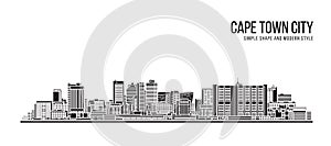 Cityscape Building Abstract Simple shape and modern style art Vector design - Cape town city