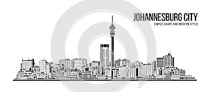 Cityscape Building Abstract Simple shape and modern style art Vector design -  Johannesburg city