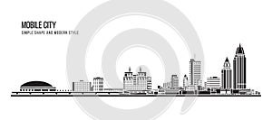 Cityscape Building Abstract Simple shape and modern style art Vector design - Mobile city photo
