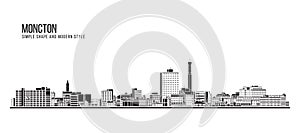 Cityscape Building Abstract Simple shape and modern style art Vector design - Moncton