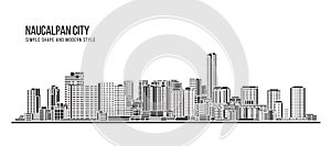 Cityscape Building Abstract Simple shape and modern style art Vector design - Naucalpan city photo