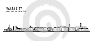 Cityscape Building Abstract Simple shape and modern style art Vector design - Vaasa city